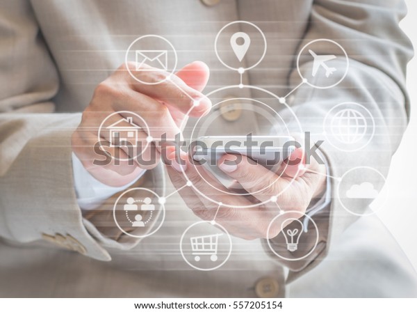 Mobile service app for business enterprise on digital communication