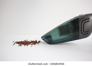 Mobile Vacuum Cleaners Are Sucking Small Rock Debris.