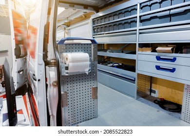 Mobile Van For Repair Work. Interior Interior.