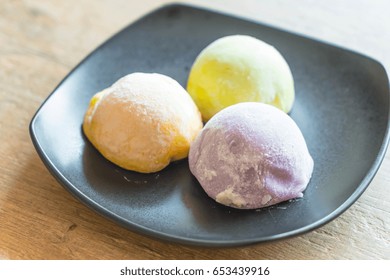 Mochi Ice Cream On Plate