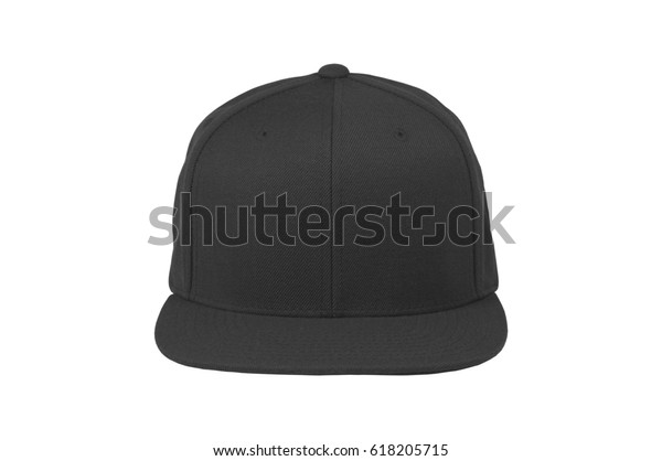 Download Mock Blank Flat Snap Back Hat Stock Photo (Edit Now) 618205715