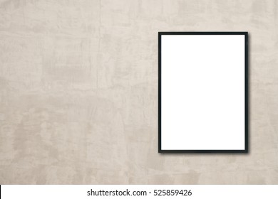 Mock Up Blank Poster Picture Frame Hanging On Wall In Room