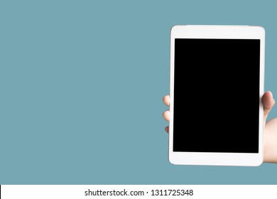 Mock up Copyspace Hands Digital Tablet Concept.Clipping Path