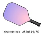 Mock up multi-colored pickleball racket. Pickleball paddle on a white background. 