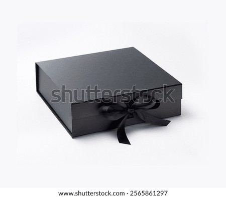 mock up packaging black box with white background