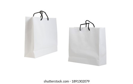 Mock Up Shopping Bag Studio Shot White Background