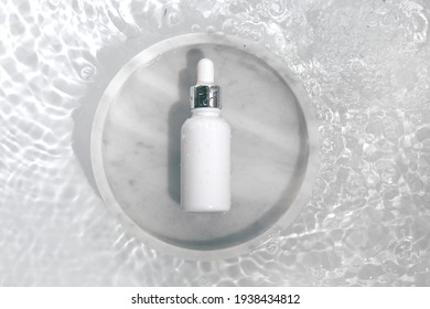 mockup of beauty fashion cosmetic makeup bottle serum dropper product with skincare healthcare concept on background