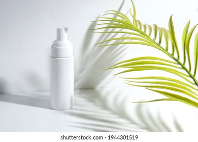 Mockup Of Beauty Fashion Cosmetic Makeup Bottle Lotion Product With Skincare Healthcare Concept On Background