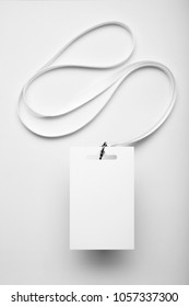 Mockup Card Badge, Staff Identity On White Background.