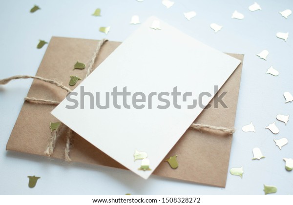 Download Mockup Card Ribbon Invitation Card Envelope Stock Photo Edit Now 1508328272 Yellowimages Mockups