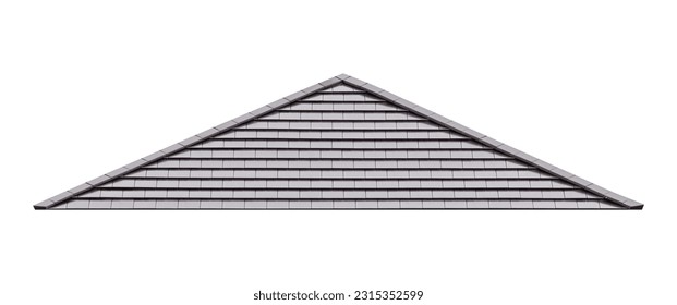Mockup hip roof gray tile pattern isolated on white background with clipping path - Powered by Shutterstock