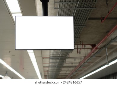 Mockup image of Blank billboard white screen posters and led in the subway station for advertising - Powered by Shutterstock