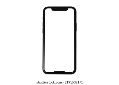 Mockup Iphone 10 Pro Max And New Iphon Mini. Mock Up Screen IPhone X . Transparent And Clipping Path Isolated For Infographic Business Web Site Design App Ios: Bangkok, Thailand - July 13, 2022