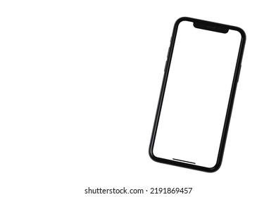 Mockup Iphone 10 Pro Max And New Iphon Mini. Mock Up Screen IPhone X . Transparent And Clipping Path Isolated For Infographic Business Web Site Design App Ios: Bangkok, Thailand - July 13, 2022