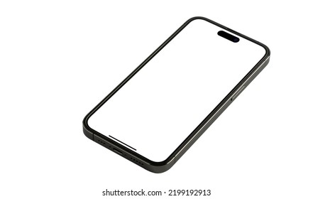 Mockup Iphone 14 Pro Max Mock Up Vector Isolate Screen IPhone X Transparent And Clipping Path Isolated For Infographic Business Web Site Design App Ios 16 : Bangkok, Thailand - SEP 8, 2022