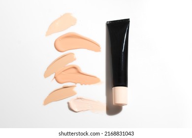 mockup of makeup powder foundation primer cc cushion skin care bottle cosmetic tube of beauty, healthcare branding packaging