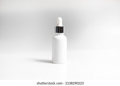 Mockup Of Medical Skin Care Bottle Cosmetic Serum Dropper, Beauty Makeup Facial, Treatment Cleanser Face