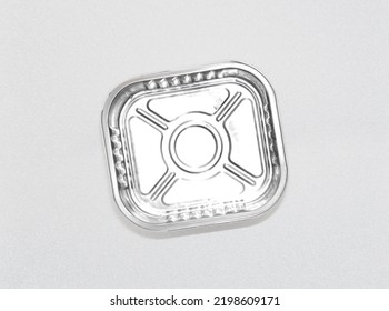 Mockup Of A Metal Food Container On A White Background