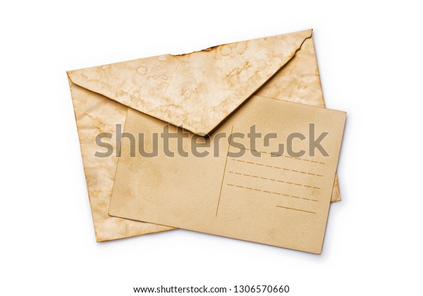 Download Mockup Old Vintage Paper Envelope Post Stock Photo Edit Now 1306570660 PSD Mockup Templates