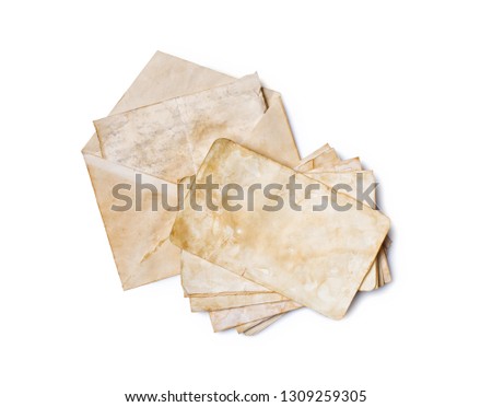 Similar – Image, Stock Photo Old crumpled paper with white flowers white background