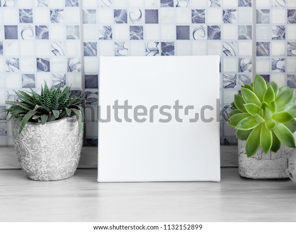 Download Mockup Poster Interior Canvas Template Interiors Stock Image 1132152899 PSD Mockup Templates