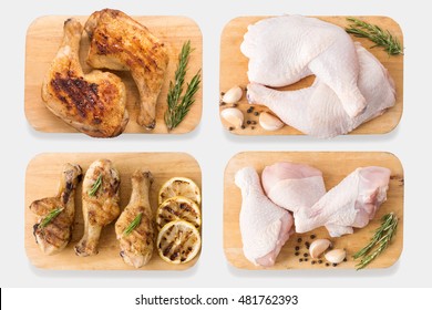 Download Mockup Raw Chicken Grilled Chicken On Stock Photo Edit Now 481762393