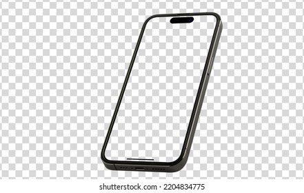 Mockup smart phone 14 pro max and screen Transparent and Clipping Path isolated for Infographic Business web site design app - Shutterstock ID 2204834775