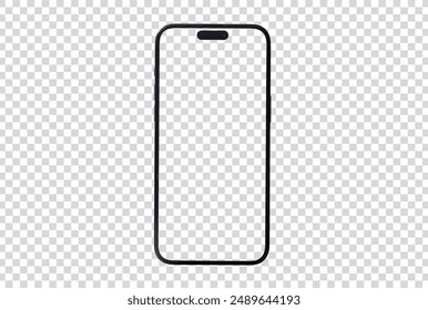 Mockup smart phone 16 generation vector and screen Transparent and Clipping Path isolated for Infographic Business web site design app but 