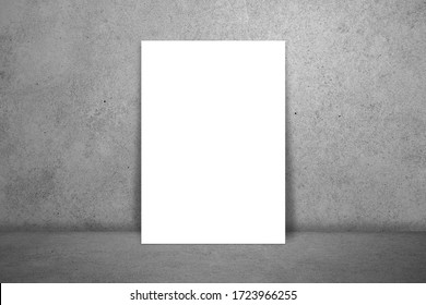 Mockup Template, Paper White On Texture Background Empty For Presentation Or Ads, Elements For Advertising, Business Branding, Board Blank For Design, Canvas Print Or Card, Object Art.