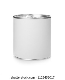 Mockup Of Tin Can On White Background