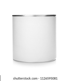 Mockup Of Tin Can On White Background