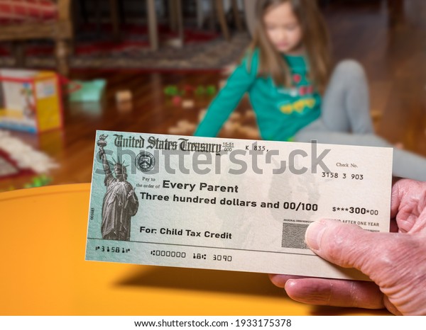Stock photo illustrating the checks for child benefits in the USA
