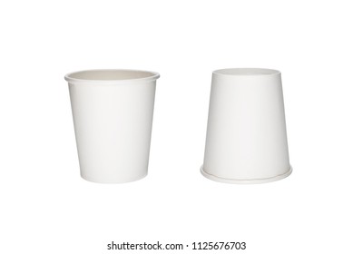 Mockup White Paper Cup Isolated