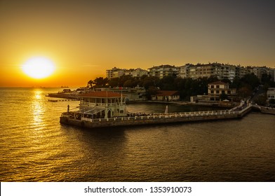 Moda Pier (Moda iskele) at sunset - Shutterstock ID 1353910073