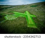 Model aircraft runway at carman fishery ina scotland