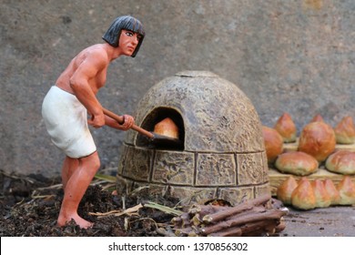 Model Of An Ancient Egyptian Breadmaker And Oven