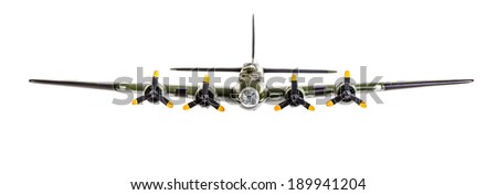 model bomber plane isolated over a white background