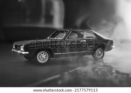 model car ford capri in fog