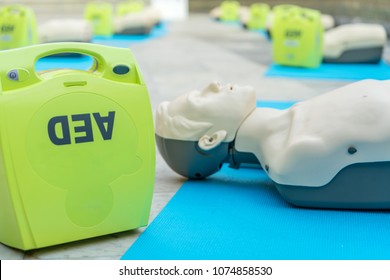 Model For Cpr And AED Training. (automated External Defibrillator)