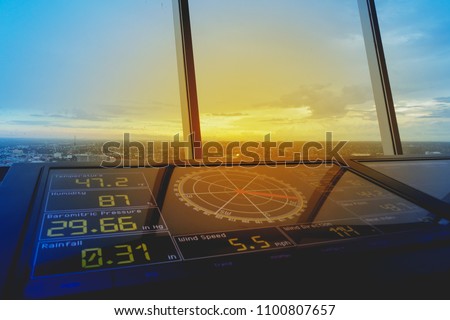 Model Flight Control Room In the evening