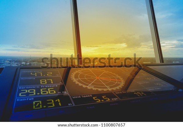 Model Flight Control\
Room In the evening