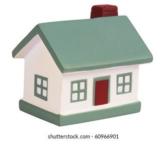 Model house ,isolated on white with clipping path.