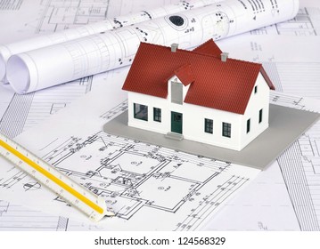 Model House On Construction Plan House Stock Photo (Edit Now) 124568329