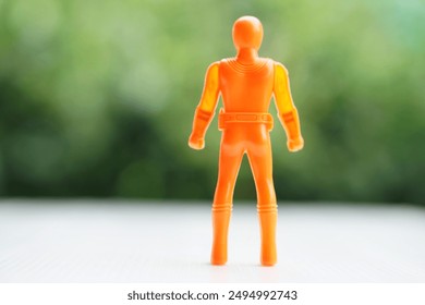 Model of human plastic toy. Concept, Toy for kids, enhance imagination in childhood with toy characters of superhero. Fantasy comic fiction from cartoons, movie.                                        - Powered by Shutterstock