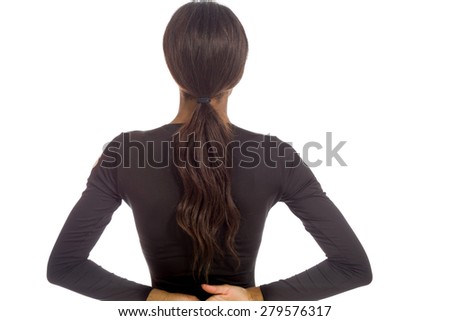 Model isolated from behind