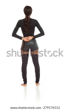 Model isolated from behind