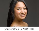 Model isolated on plain background in studio