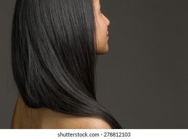 Model isolated on plain background in studio from behind - Shutterstock ID 278812103