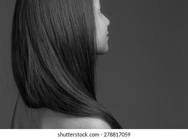 Model isolated on plain background in studio from behind - Shutterstock ID 278817059