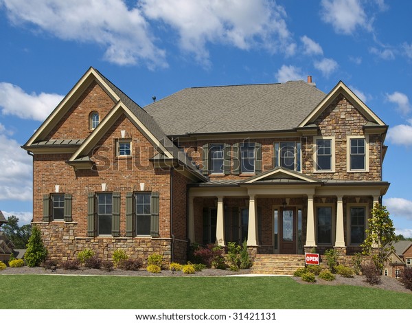 Model Luxury Home Exterior Front View Stock Photo (Edit Now) 31421131